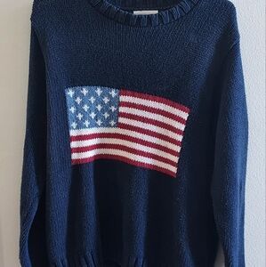 AMERICAN FLAG SWEATER SIZE MEDIUM